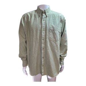 Eddie Bauer Shirt Mens L Green Button Down Long Sleeve Classic Fit